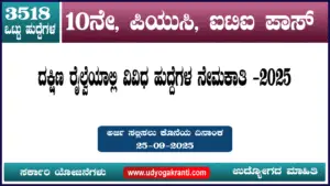 Southern Railway Recruitment 2025